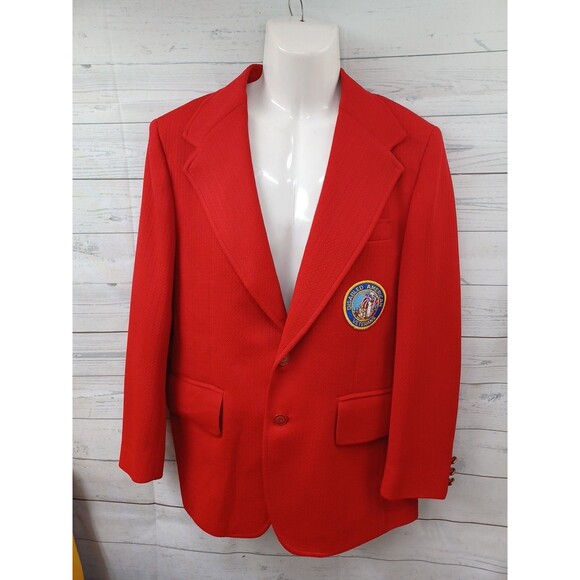 McGregor Other - Vtg McGregor Mens Red Blazer Sz 40S Disabled American Veterans Sport Coat